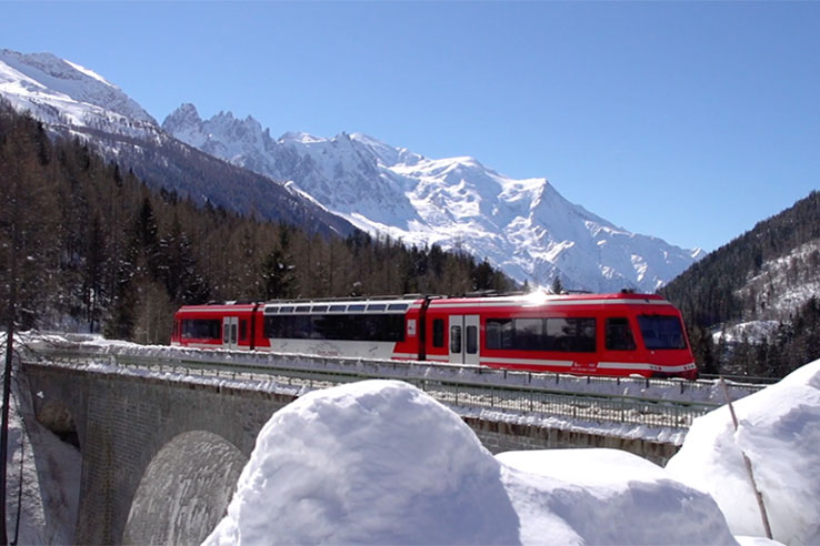 Mont Blanc Express in winter